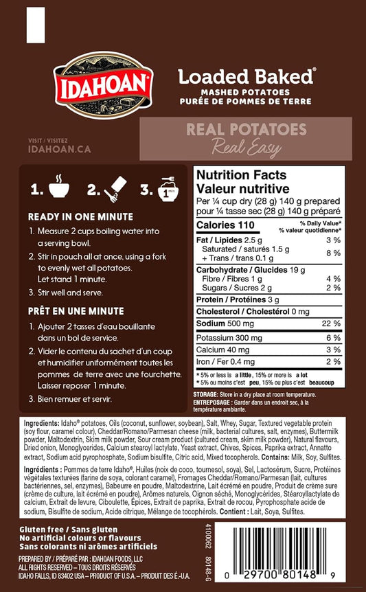 Idahoan Mashed Potatoes - Loaded Baked Potato - 4 oz.