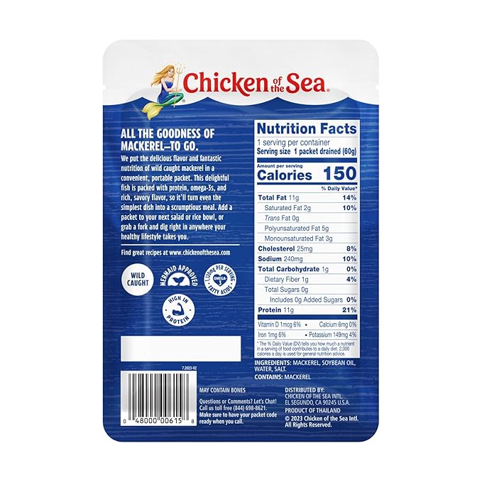 Chicken of the Sea Mackerel Fillet in Oil - 3.53 oz.