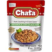 Chata Pork Crackling Salsa Verde - Pork in Flavorful Green Sauce - 8.0 oz.