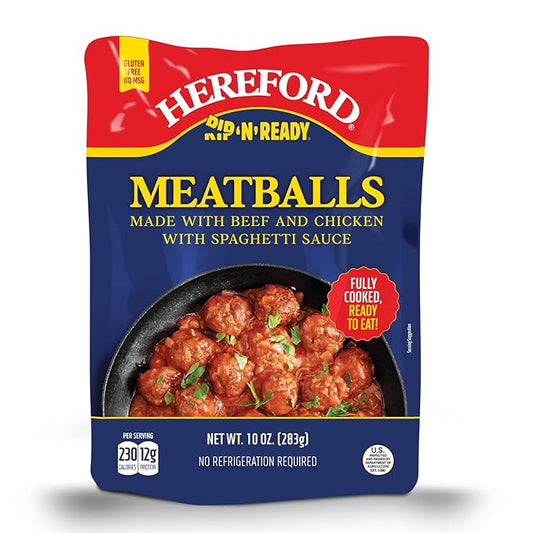 Hereford Meatballs with Spaghetti Sauce - 10 oz.