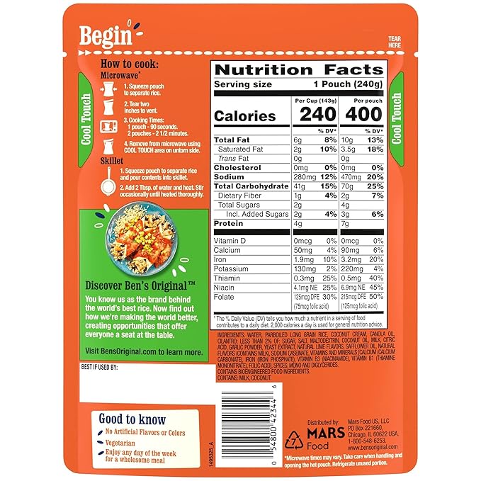Ben's Original Cilantro Lime Flavored Rice - 8.5 oz.