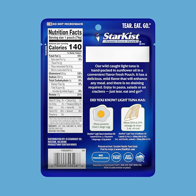 StarKist Chunk Light Tuna in Sunflower Oil - 2.6 oz