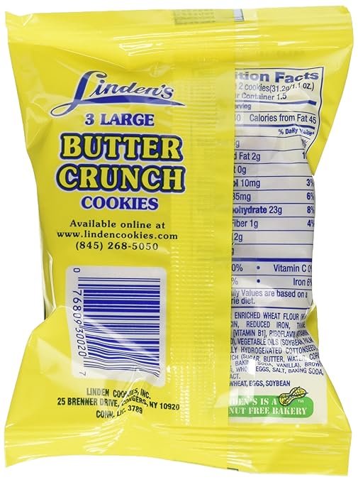 Linden Butter Crunch Cookies - 1.8 oz.
