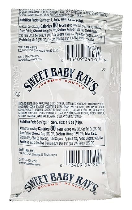Sweet Baby Ray's Original Flavor BBQ Sauce 1.5 oz Packets