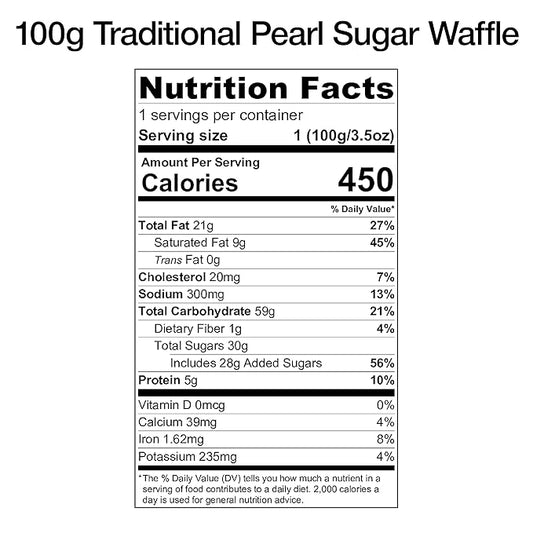 Unique Belgique Pearl Sugar Belgian Waffles - 3.5 oz.