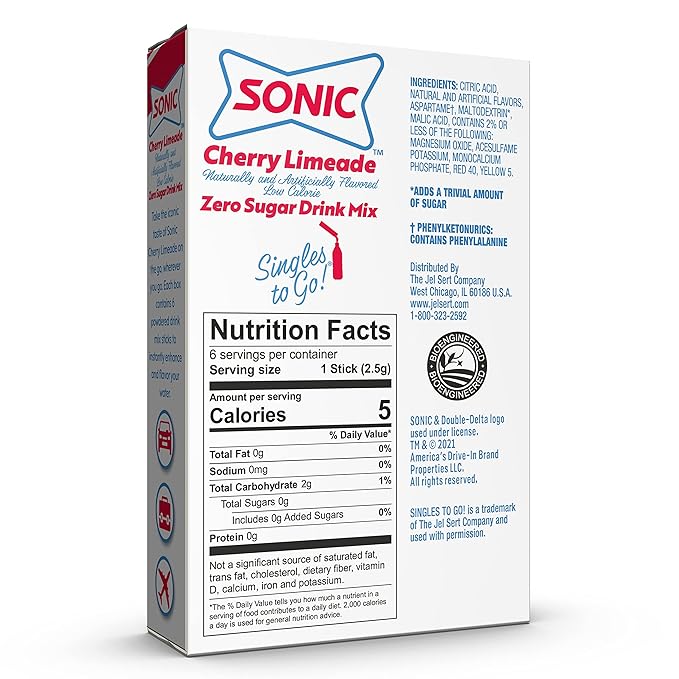 Sonic Powdered Drink Mix - Cherry Limeade - 0.54 oz.