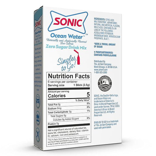 Sonic Powdered Drink Mix - Ocean Water - 0.52 oz.