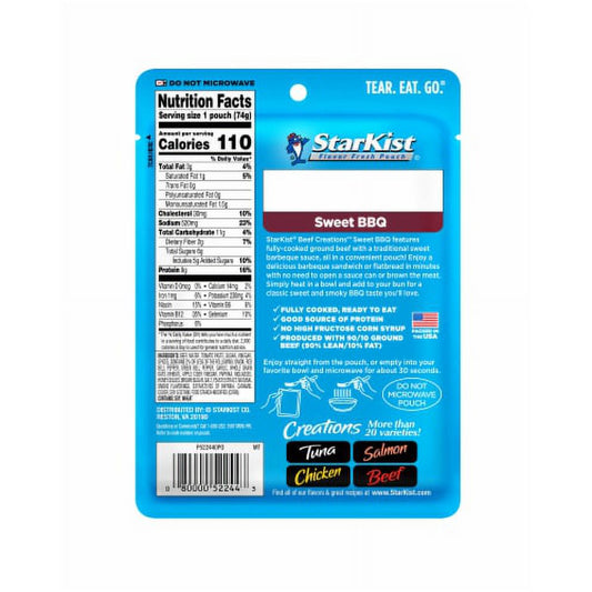 StarKist Beef Creations Sweet BBQ -2.6 oz.