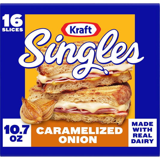 Kraft Singles Caramelized Onion Flavored Slices, 16 Count Pack