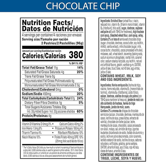 Pop-Tarts Toaster Pastries Frosted Chocolate Chip - 13.5 oz.