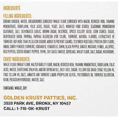 Golden Krust Jamaican Style Chicken Patties - 2 Count