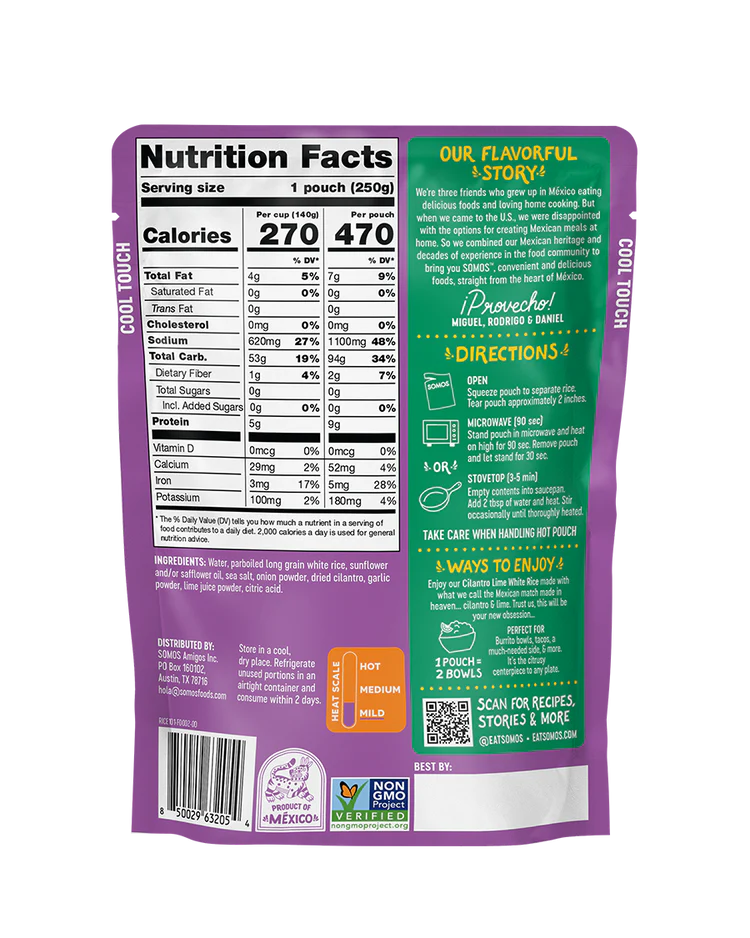 Somos Cilantro Lime White Rice - 8.8 oz.