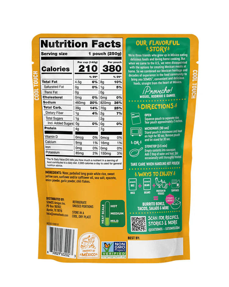 Somos Mexican Street Corn White Rice - 8.8 oz.