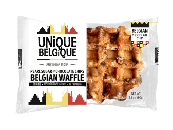 Unique Belgique Pearl Sugar with Chocolate Chips Belgian Waffle - 3.5 oz.