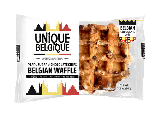 Unique Belgique Pearl Sugar with Chocolate Chips Belgian Waffle - 3.5 oz.