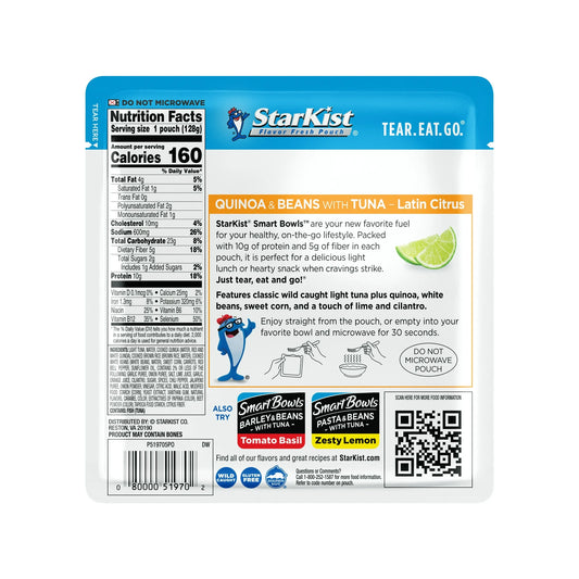 StarKist Smart Bowls Tuna, Quinoa and Beans Latin Citrus - 4.5 oz.