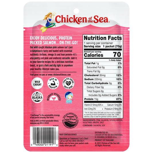 Chicken of the Sea Wild Caught Skinless & Boneless Pink Salmon - 2.5 oz.