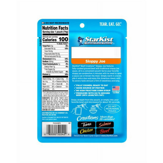 StarKist Beef Creations Sloppy Joe - 2.6 oz.