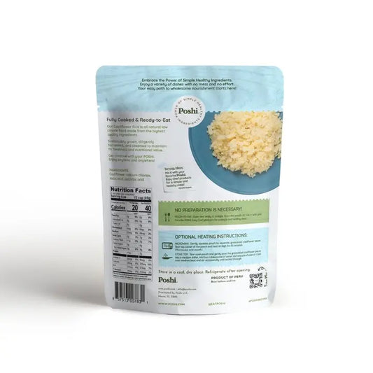 Poshi Steamed Riced Cauliflower - 7 oz.