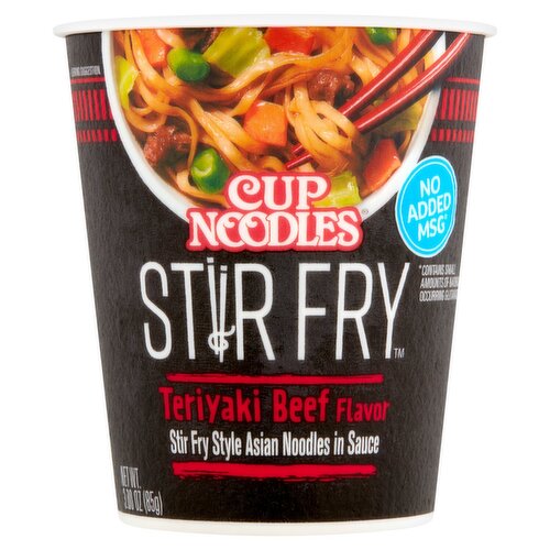 Nissin Cup Noodles Stir Fry Teriyaki Beef Flavor Noodles