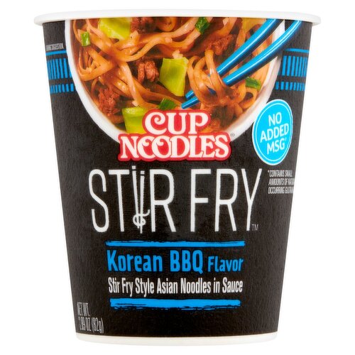 Nissin Cup Noodles Stir Fry Noodles in Sauce, Korean BBQ