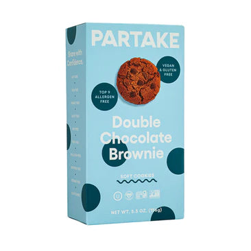 Partake Soft Double Chocolate Brownie Cookies - Case of 6