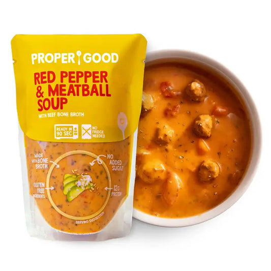 Proper Good Red Pepper and Meatball Soup