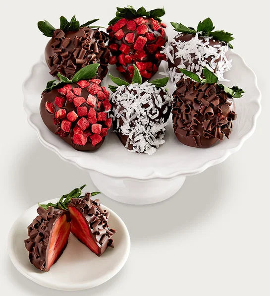 Fancy Artisan Belgian Chocolate Strawberries - 6 Count