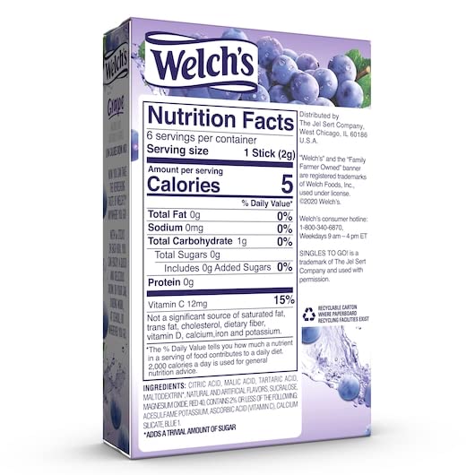 Welch's Grape Powder Stick Packets - 0.46 oz.