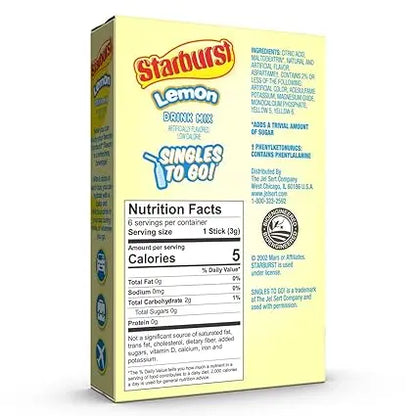 Starburst Lemon Drink Mix - 0.60 oz.