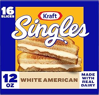 Kraft Singles White American Slices, 16 Count Pack