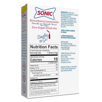 Sonic Powdered Drink Mix - Strawberry Lemonade - 0.75 oz.