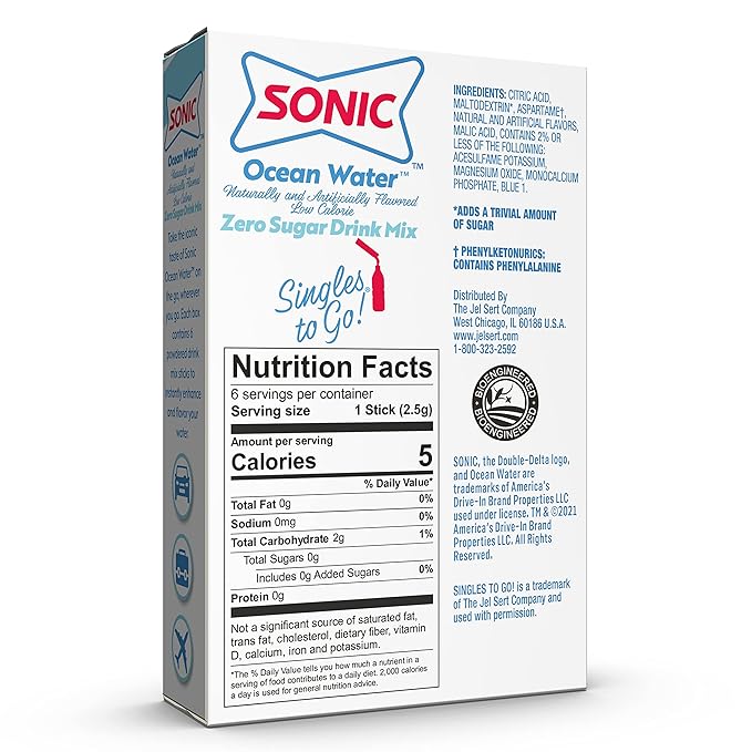 Sonic Powdered Drink Mix - Ocean Water - 0.53 oz.