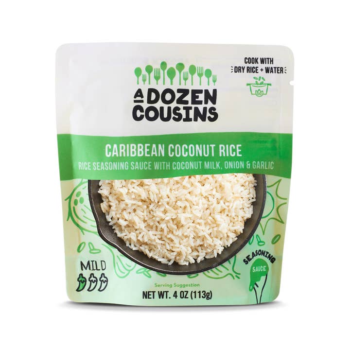 A Dozen Cousins Caribbean Coconut Rice Seasoning Sauce - 4 oz.