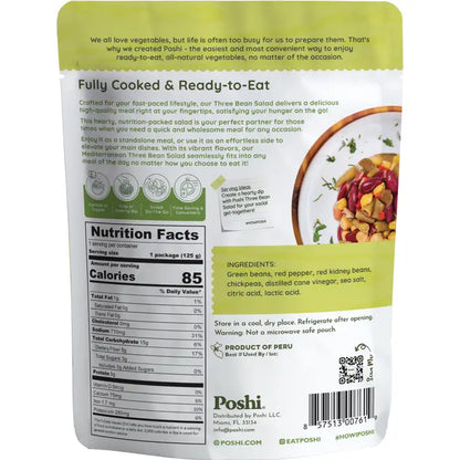 Poshi Mediterranean Three Bean Salad - 4.4 oz.