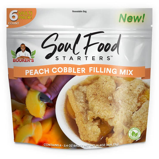 Booker's Soul Food Starters Peach Cobbler Filling Mix - Case of 8