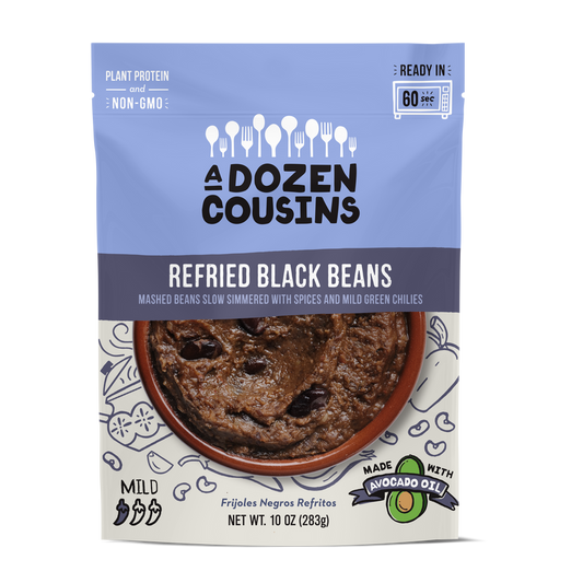 A Dozen Cousins Refried Black Beans - Case of 12