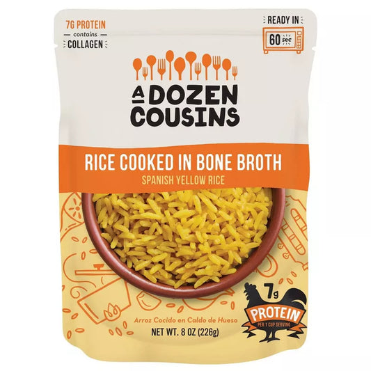 A Dozen Cousins Rice Cooked in Broth Spanish Yellow Rice - Case of 12