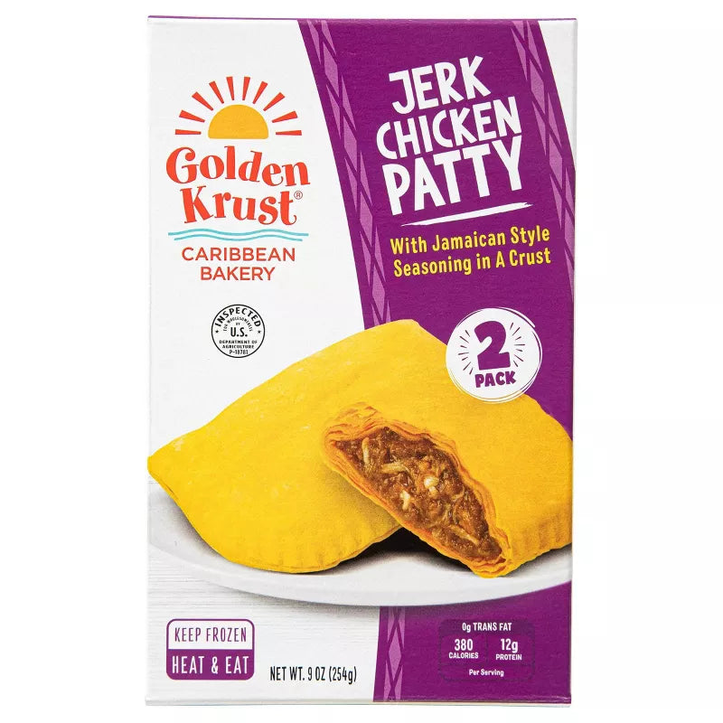 Golden Krust Jamaican Style Jerk Chicken Patties - 2 Count
