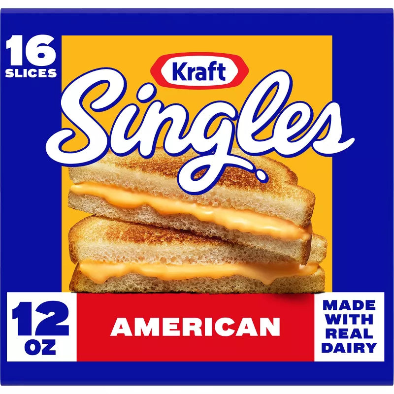 Kraft Singles American Cheese Slices, 16 Count Pack