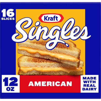 Kraft Singles American Cheese Slices, 16 Count Pack