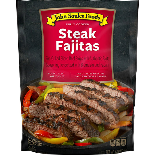 John Soules Foods Fully Cooked Steak Fajita Strips - 6oz